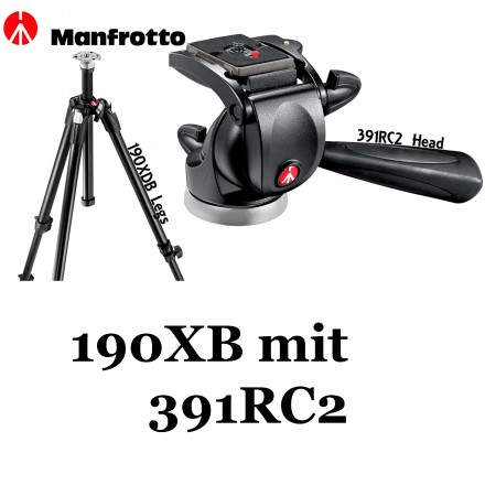 Manfrotto Stativ 190XB mit Neiger 391 RC2