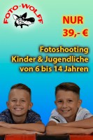 Fotoshooting Kinder & Jugendliche von 6 bis 16 Jahren - Sonderangebot