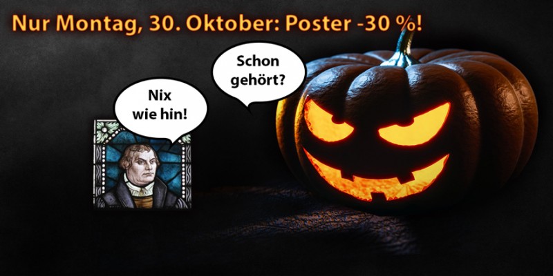 Nur Montag, 30. Oktober bei Foto Wolff in Dinslaken: Poster minus 30 %!