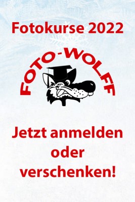 Fotokurse 2022 bei Foto Wolff in Dinslaken - jetzt anmelden oder verschenken