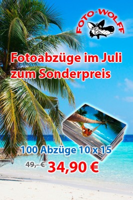 Fotoabzüge im Juli zum Sonderpreis
