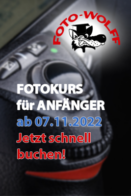 Fotokurs für Anfänger ab 07.11.2022 - Jetzt schnell buchen!
