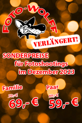 Fotoshooting - eine tolle Geschenkidee! Sonderpreise für Fotoshootings im Dezember 2023