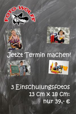 Einschulungsfotos 2023 - jetzt Termin bei Foto Wolff machen