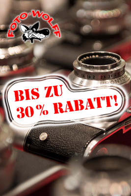 Bis zu 30 % Rabatt: Reduzierte Inventurware, Sonderposten, Restposten, Einzelstücke: Kameras, Objektive, Stative, Zubehör Bis zu 30 % Rabatt: Reduzierte Inventurware, Sonderposten, Restposten, Einzelstücke: Kameras, Objektive, Stative, Zubehör