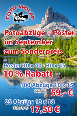 Fotoarbeiten-Sonderangebote Foto Wolff September 2024