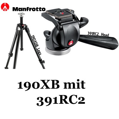 Manfrotto Stativ 190XB mit Neiger 391 RC2