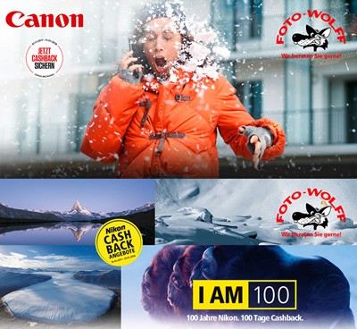 Cashback-Aktionen von Canon und Nikon November 2017 bis Januar 2018